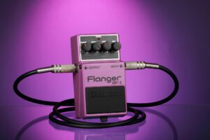 Boss Flanger Effects Pedal.depicting "what is flanger"